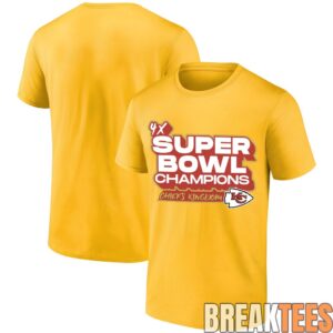 Kansas City Chiefs 4x Super Bowl Champions T-Shirt 3 Kansas City Chiefs 4x Super Bowl Champions T-Shirt 3