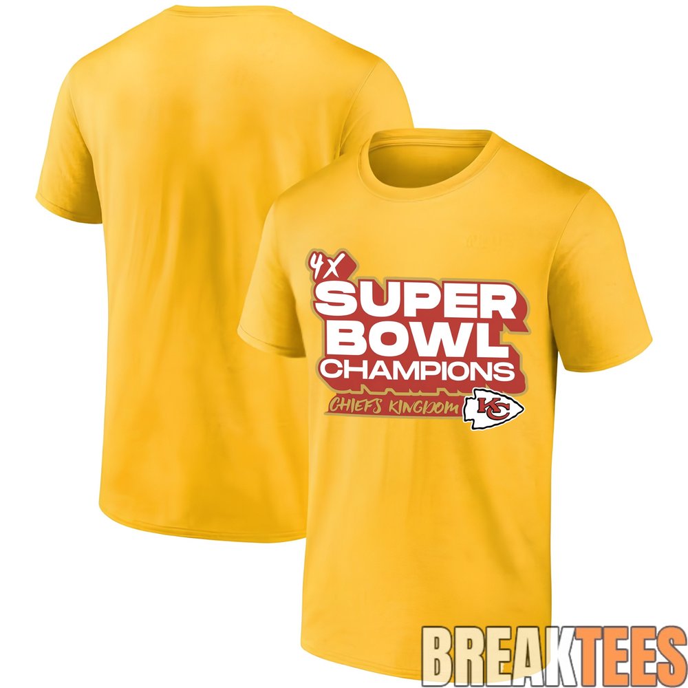 Kansas City Chiefs 4x Super Bowl Champions T-Shirt Kansas City Chiefs 4x Super Bowl Champions T-Shirt