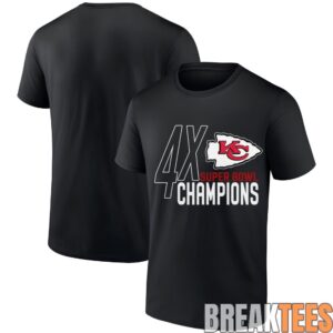 Kansas City Chiefs 4x Super Bowl Champions T-Shirt 4 Kansas City Chiefs 4x Super Bowl Champions T-Shirt 4