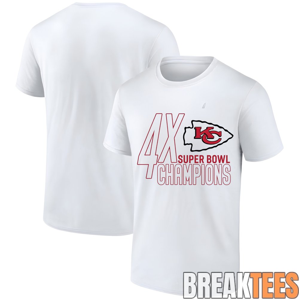 Kansas City Chiefs 4x Super Bowl Champions T-Shirt Kansas City Chiefs 4x Super Bowl Champions T-Shirt