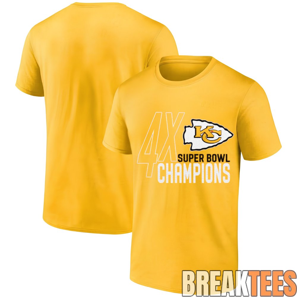 Kansas City Chiefs 4x Super Bowl Champions T-Shirt Kansas City Chiefs 4x Super Bowl Champions T-Shirt