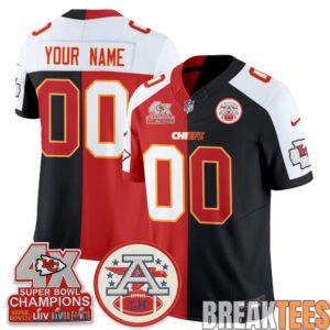 Kansas City Chiefs Split Edition Custom Football Jersey