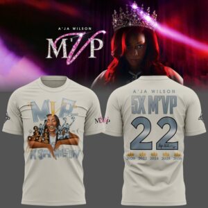 Las Vegas Aces A’ja Wilson 5X M'VP T-Shirt 1