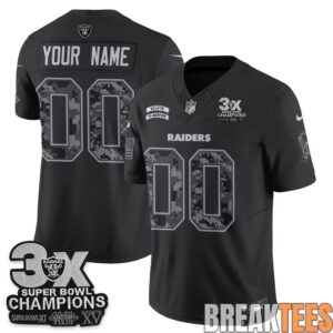 Las Vegas Raiders 2026 Salute to Service Custom Football Jersey