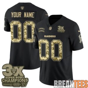 Las Vegas Raiders 2026 Salute to Service Custom Football Jersey 1