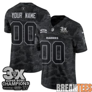 Las Vegas Raiders 2026 Salute to Service Custom Football Jersey 2