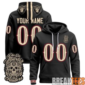 Las Vegas Raiders Día de los Muertos Premium Custom Fleece Hoodie