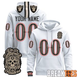 Las Vegas Raiders Día de los Muertos Premium Custom Fleece Hoodie 1