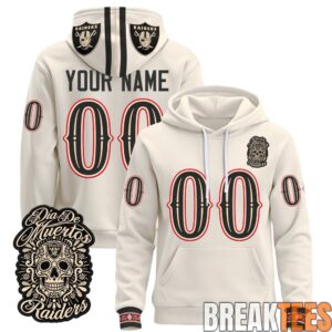 Las Vegas Raiders Día de los Muertos Premium Custom Fleece Hoodie 3