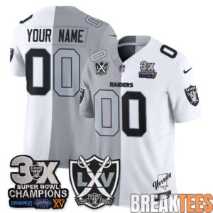 Las Vegas Raiders Split Edition Custom Football Jersey 2