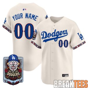 Los Angeles Dodgers Día de los Muertos Custom Baseball Jersey 3 Los Angeles Dodgers Día de los Muertos Custom Baseball Jersey 3