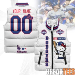 Los Angeles Dodgers x Hello Kitty Custom Puffer Vest 1
