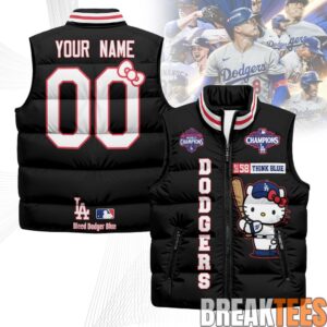 Los Angeles Dodgers x Hello Kitty Custom Puffer Vest 2