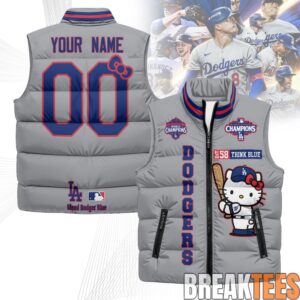 Los Angeles Dodgers x Hello Kitty Custom Puffer Vest 3