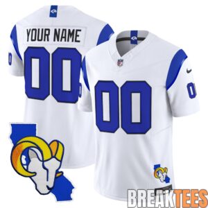 Los Angeles Rams 2026 Alternate Custom Football Jersey - California Map 1