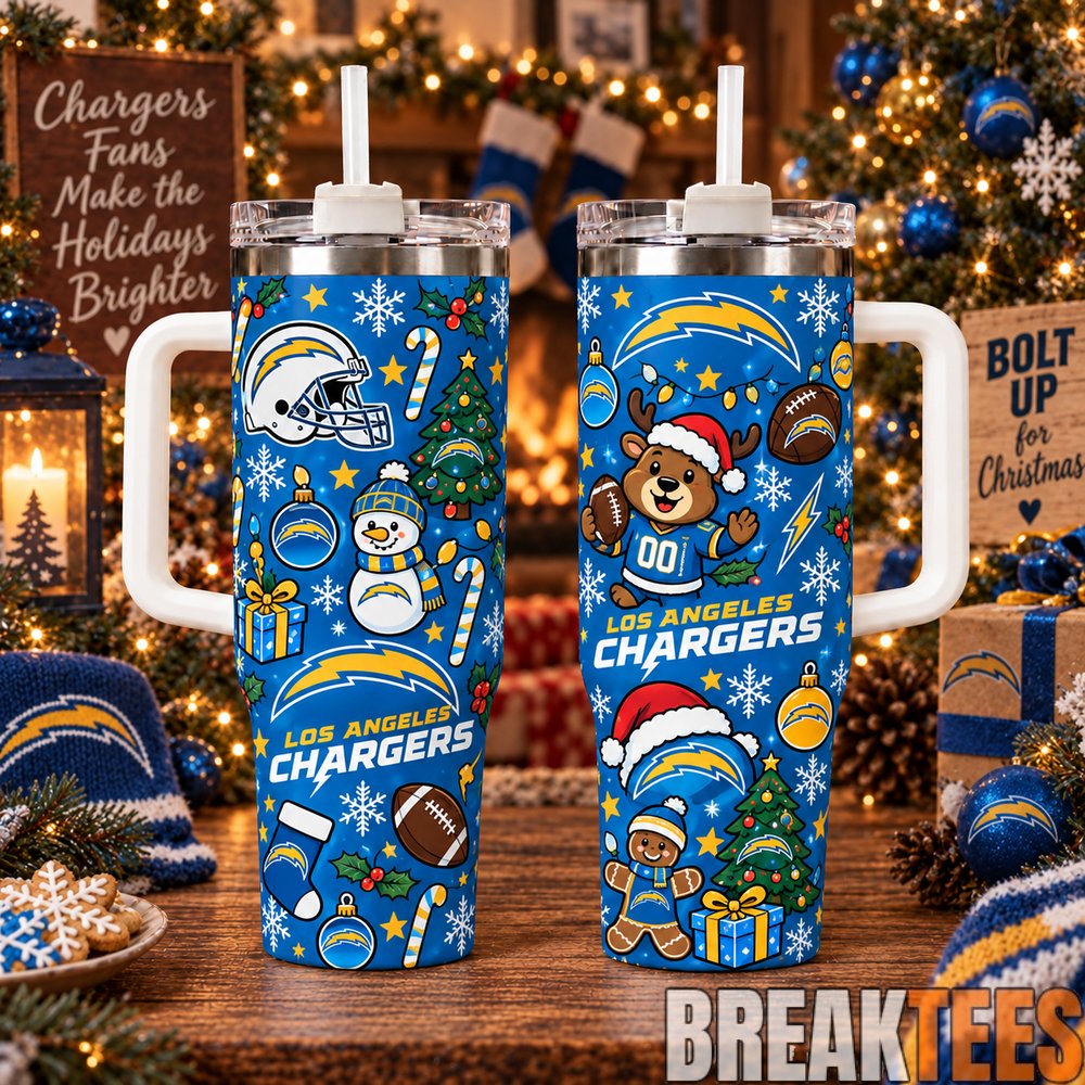 Los Angeles Chargers Special Tumbler 40oz with Handle Christmas For Fan Los Angeles Chargers Special Tumbler 40oz with Handle Christmas For Fan