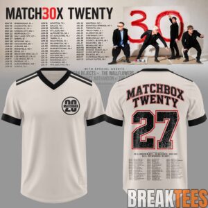 Matchbox Twenty 30 North American Tour 2027 Special Football Jersey