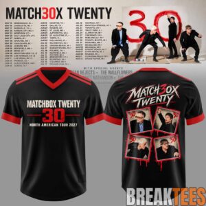 Matchbox Twenty 30 North American Tour 2027 Special Football Jersey 1