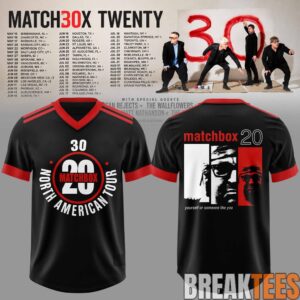 Matchbox Twenty 30 North American Tour 2027 Special Football Jersey 2