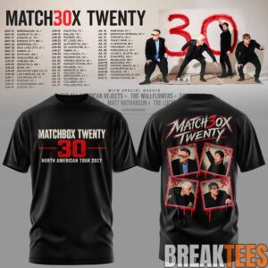 Matchbox Twenty 30 North American Tour 2027 T-Shirt 2
