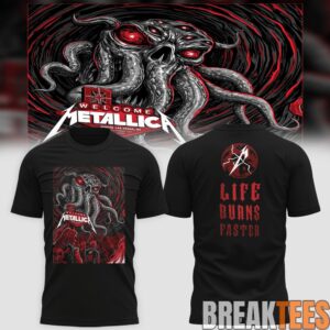 Metallic Life Burns Faster Las Vegas 2026 Tour T-Shirt