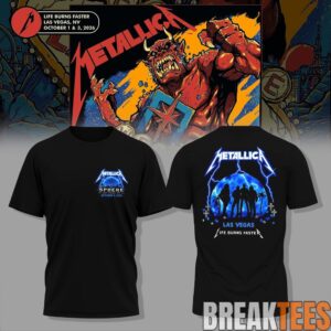 Metallic Life Burns Faster Las Vegas 2026 Tour T-Shirt 3
