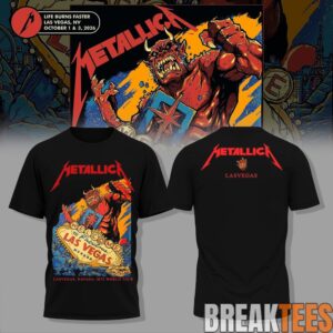 Metallic Life Burns Faster Las Vegas 2026 Tour T-Shirt 4
