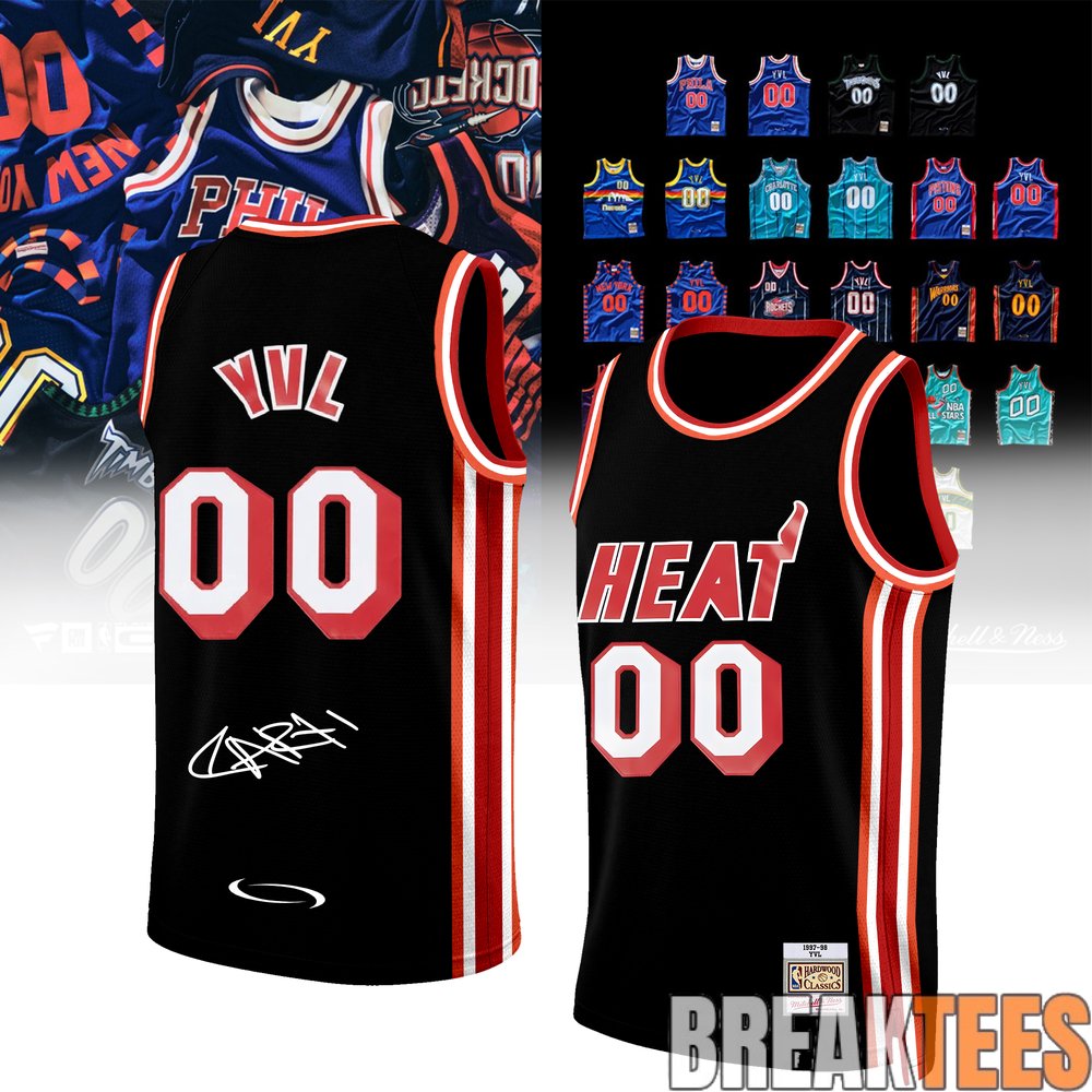 Miami Heat Playboi Carti x M&N Hardwood Classics Basketball Jersey Miami Heat Playboi Carti x M&N Hardwood Classics Basketball Jersey