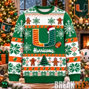 Miami Hurricanes They Not Like Us Christmas Ugly Sweater