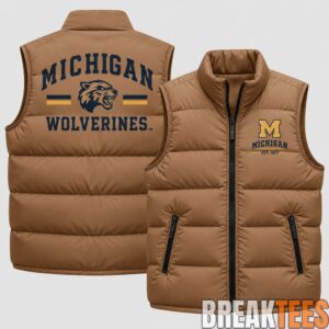 Michigan Wolverines 2026 Military Appreciation Puffer Vest 1