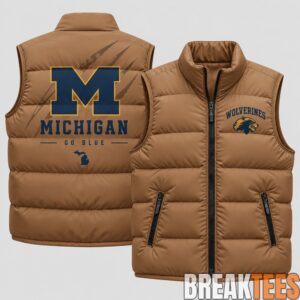 Michigan Wolverines 2026 Military Appreciation Puffer Vest 3
