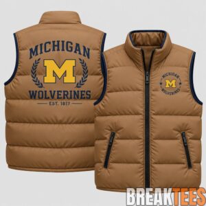 Michigan Wolverines 2026 Military Appreciation Puffer Vest 4