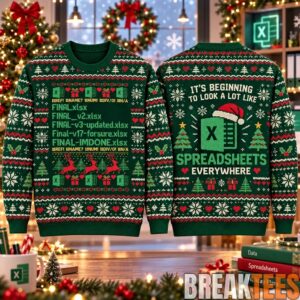 Microsoft Excel Final Version Spreadsheet Christmas Ugly Sweater