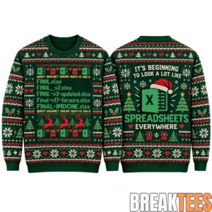 Microsoft Excel Final Version Spreadsheet Christmas Ugly Sweater 1