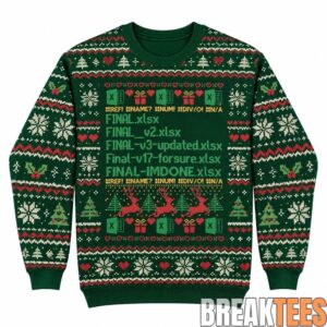 Microsoft Excel Final Version Spreadsheet Christmas Ugly Sweater 2