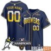 Milwaukee Brewers NL Central Champs x Pink Sanrio Friend Custom Baseball Jersey