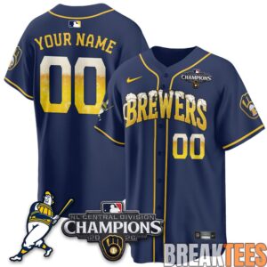 Milwaukee Brewers 2026 NL Division Champs Custom Baseball Jersey