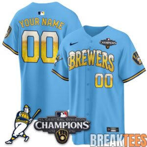Milwaukee Brewers 2026 NL Division Champs Custom Baseball Jersey 2