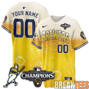 Milwaukee Brewers 2026 NL Division Champs Custom Baseball Jersey 4