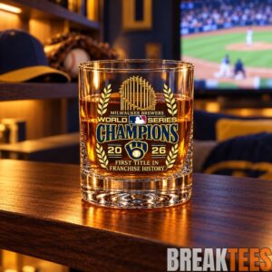 Milwaukee Brewers 2026 World Series Champions Glass