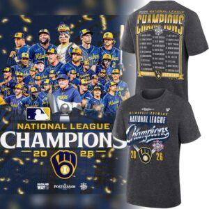 Milwaukee Brewers 2026 World Series Champions T-Shirt - Heather Charcoal 1