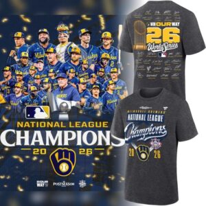 Milwaukee Brewers 2026 World Series Champions T-Shirt - Heather Charcoal 2