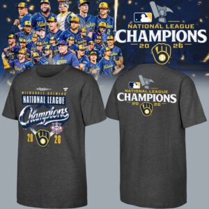Milwaukee Brewers 2026 World Series Champions T-Shirt - Heather Charcoal 3