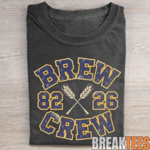 Milwaukee Brewers Brew Crew Crossed Bats 82 26 T-Shirt