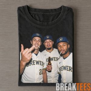 Milwaukee Brewers Christian Yelich, William Contreras and Jackson Chourio Smoking T-Shirt