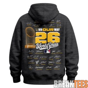 Milwaukee Brewers Heather Charcoal 2026 National League Champions Hoodie 2