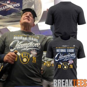 Milwaukee Brewers Heather Charcoal 2026 National League Champions T-Shirt