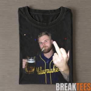 Milwaukee Brewers Jake Bauers Batting 2026 NLCS MVP Collage T-Shirt 1