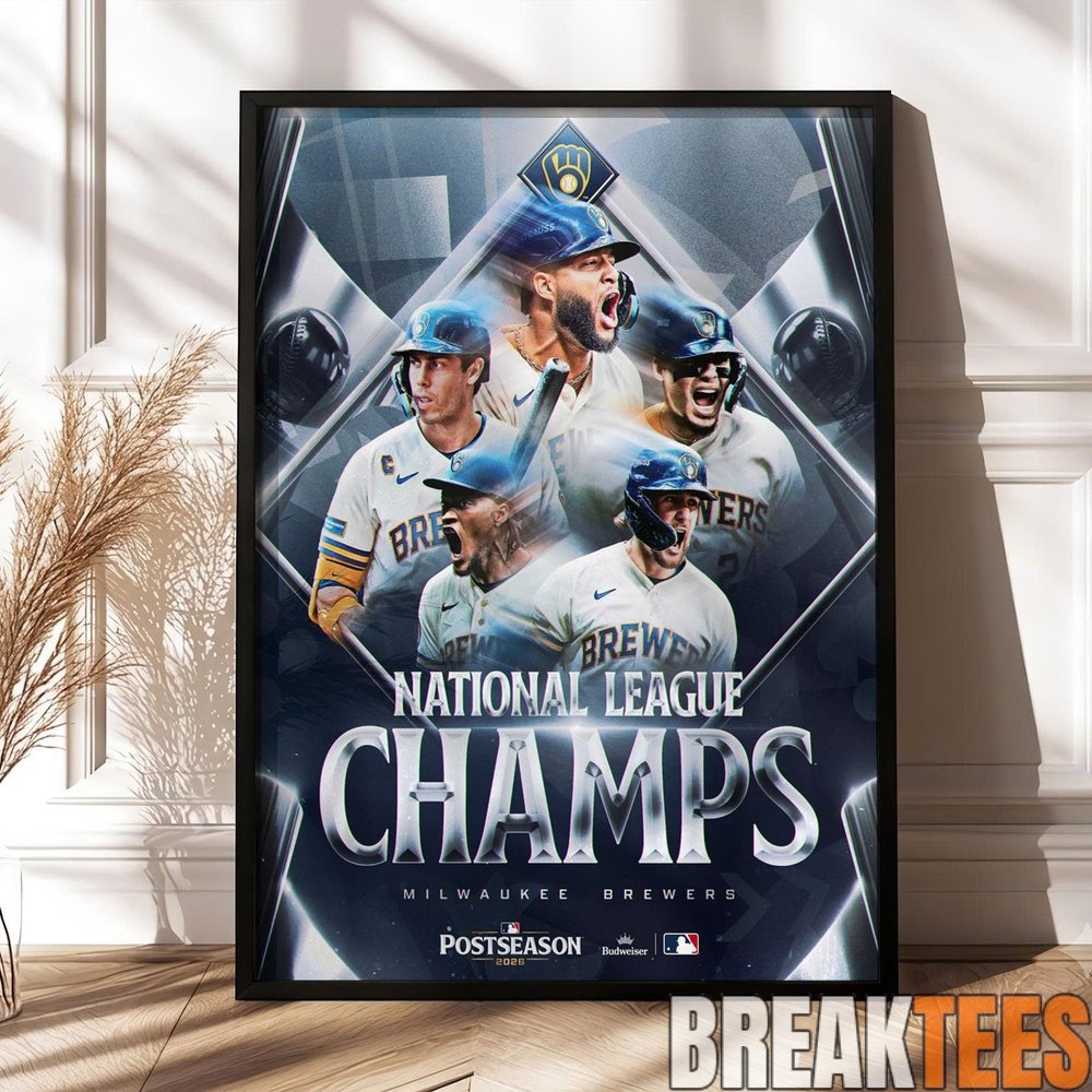 Milwaukee Brewers NLCS Champions 2026 Limited Edition Poster Milwaukee Brewers NLCS Champions 2026 Limited Edition Poster