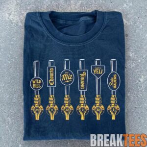 Milwaukee Brewers Player Nicknames Beer Tap Handles T-Shirt